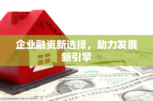 红古企业融资新选择，助力发展新引擎