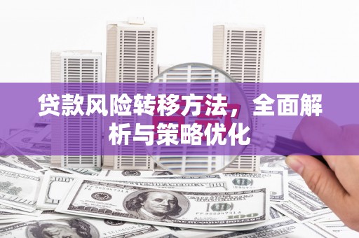 红古贷款风险转移方法，全面解析与策略优化