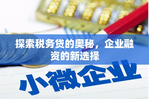 红古探索税务贷的奥秘，企业融资的新选择