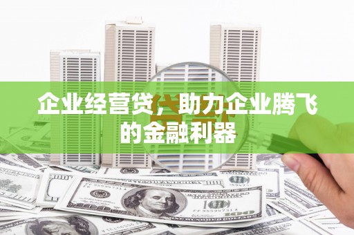 红古企业经营贷，助力企业腾飞的金融利器