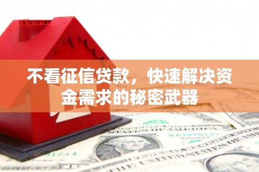 红古不看征信贷款，快速解决资金需求的秘密武器