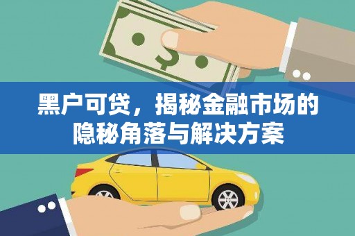 红古黑户可贷，揭秘金融市场的隐秘角落与解决方案