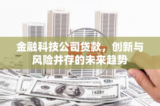 红古金融科技公司贷款，创新与风险并存的未来趋势