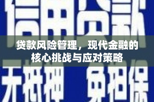 红古贷款风险管理，现代金融的核心挑战与应对策略